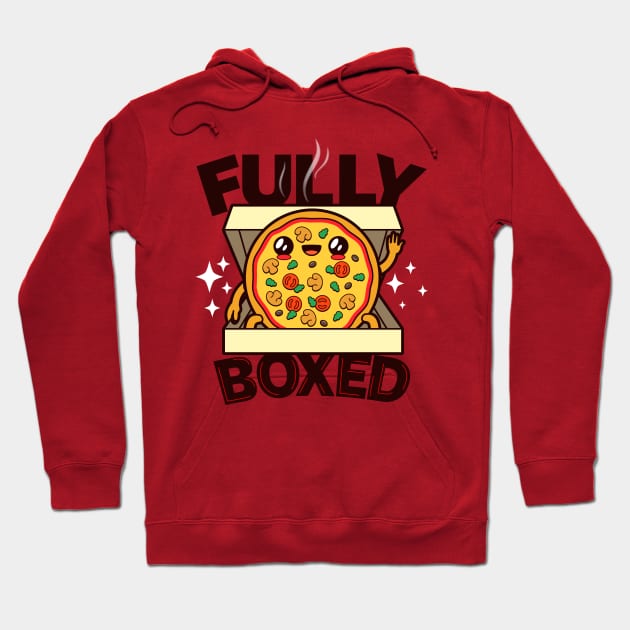 Funny Original Cute Kawaii Pizza Off the Box Gift For Pizza Lovers Hoodie by Originals By Boggs
